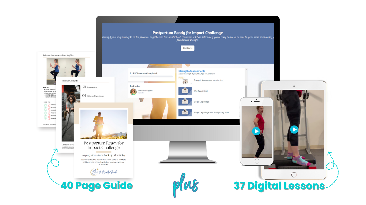 online guide for moms looking to get back into running, crossfit, or hiit workouts after having a baby