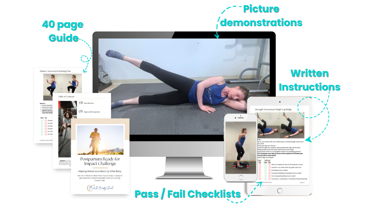 e-book helping new moms get ready to get back to running, crossfit, hitt workouts, and more after having a baby