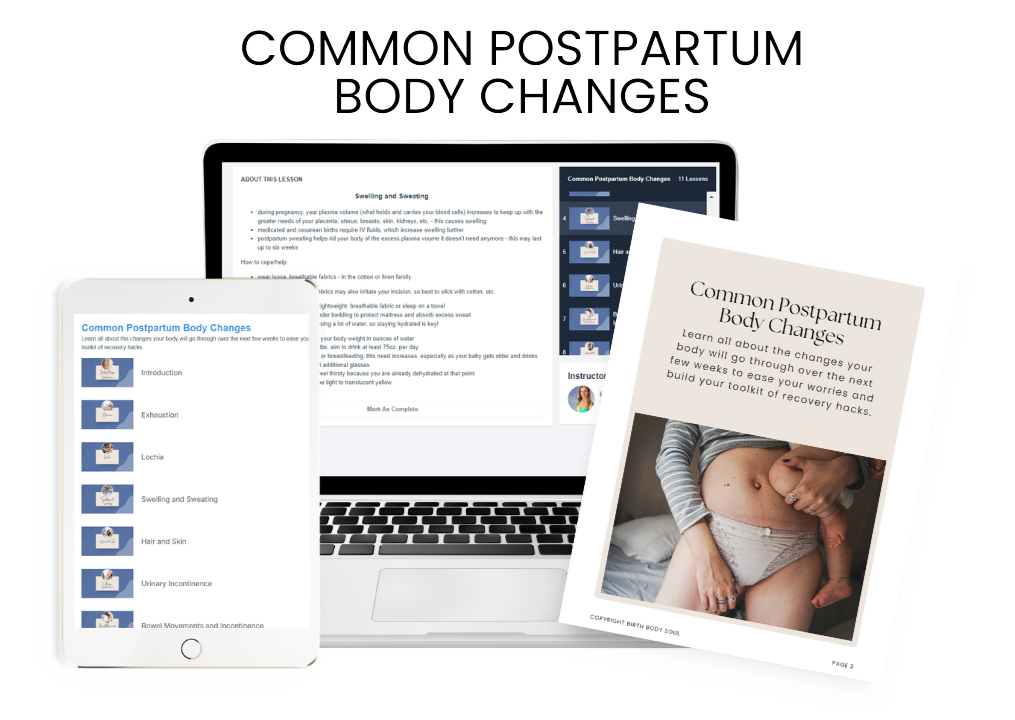 helping new moms learn and understand their postpartum body changes and providing them with tips and tricks for making postpartum easier after a c-section