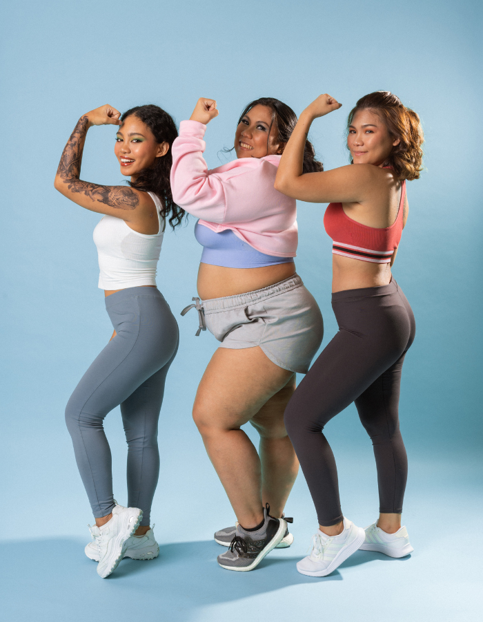postpartum moms feeling their best and flexing their muscles after having a baby