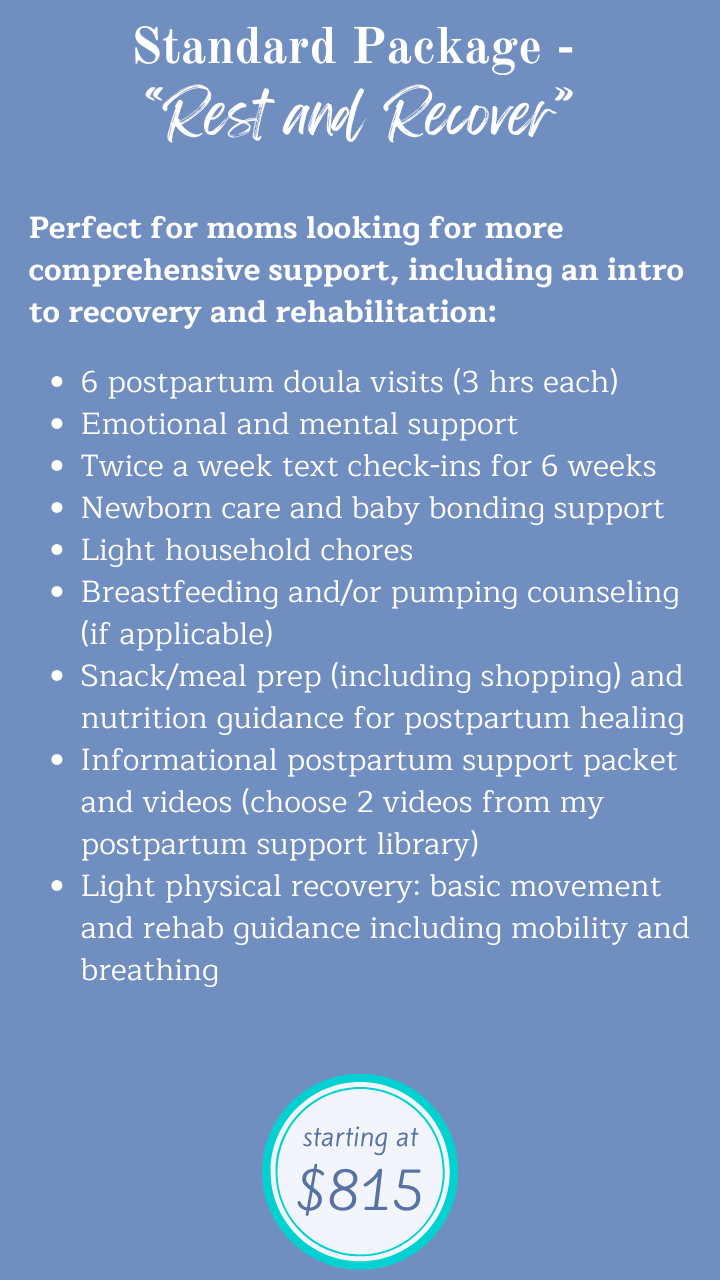 postpartum doula package offered by postpartum doula and postpartum fitness specialist beth colucci foppiano